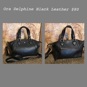 Ora Delphine black leather purse